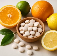 Vitamin C Antioxidant — Blood vessel protection and glucose competition ingredient in Glucotide formula